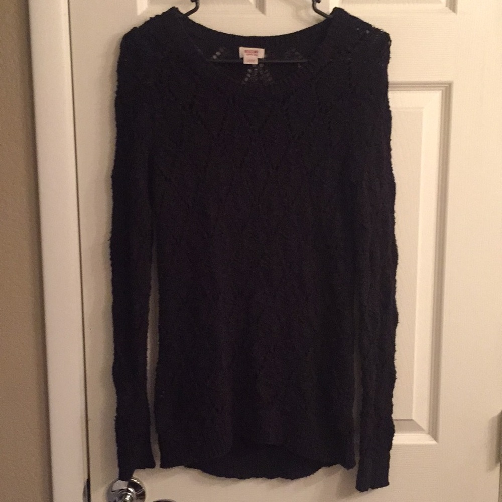 Mossimo Cable Knit Black Sweater